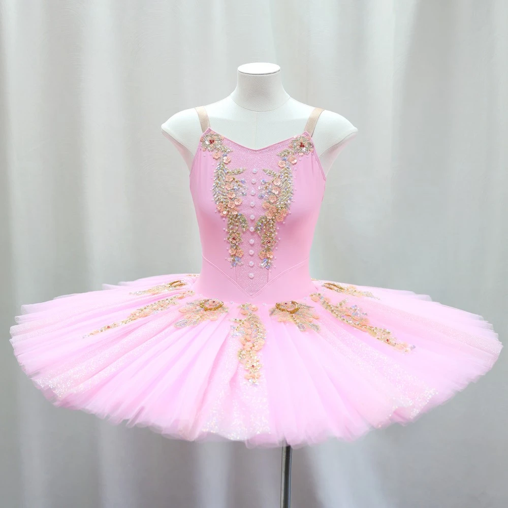 Robe tutu de ballet orn&eacute;e de fleurs | Options rouge/rose/jaune | Tailles enfants et adultes-BLT1723
