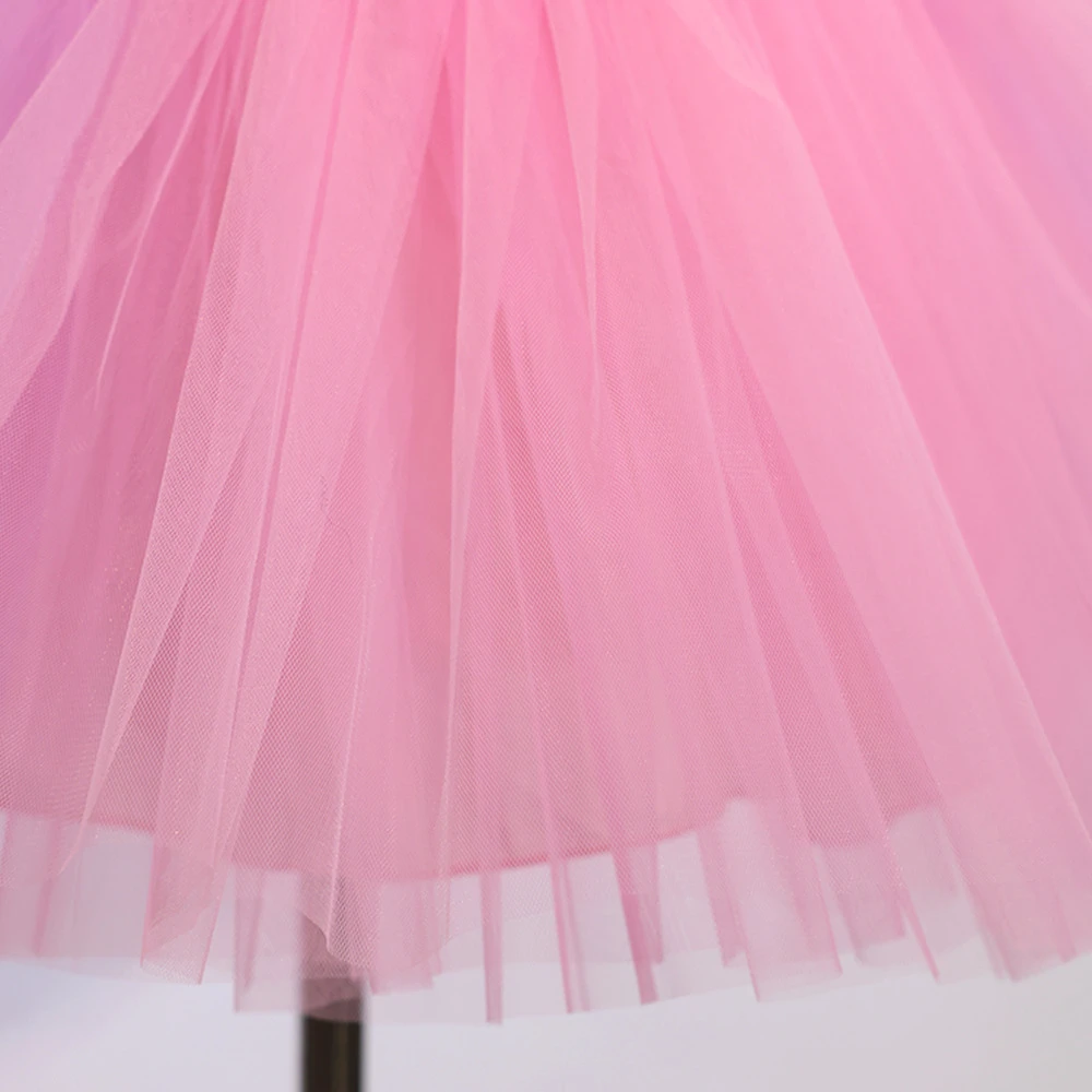 Robe Tutu en Tulle rose violet pour filles, robe de princesse d&eacute;contract&eacute;e pour enfants-ALP0107