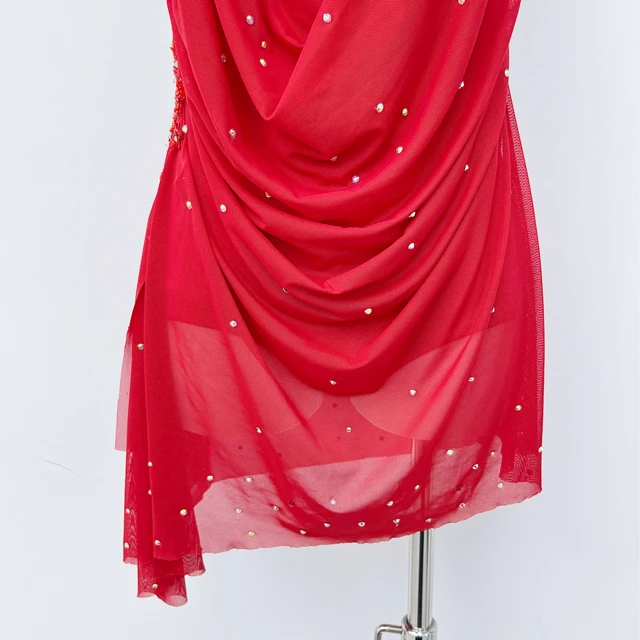 Robe de danse lyrique licou rouge | G0105