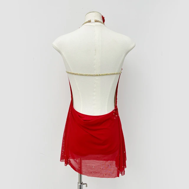 Robe de danse lyrique licou rouge | G0105