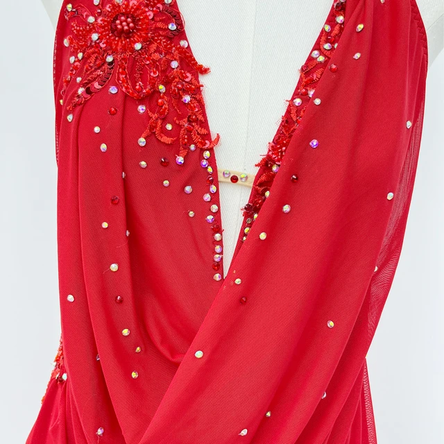 Robe de danse lyrique licou rouge | G0105