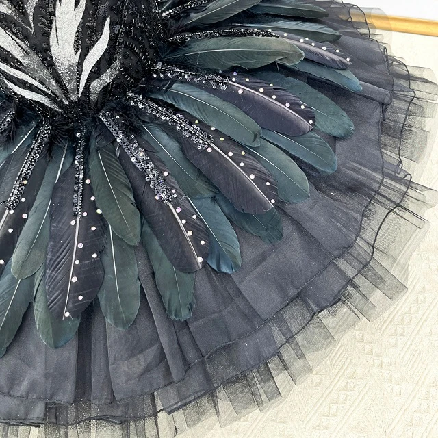 Tutu de cr&ecirc;pes professionnel Black Swan | T1589