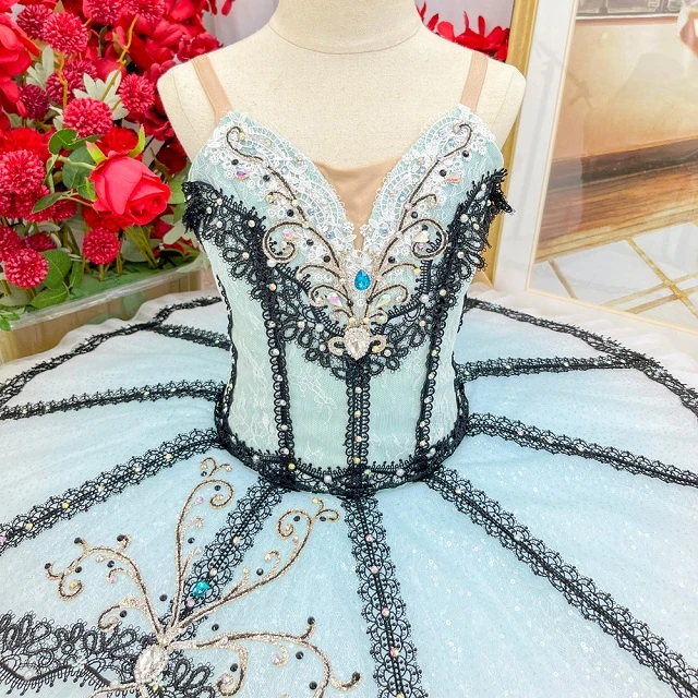 Tutu de cr&ecirc;pes professionnel bleu clair | T1571