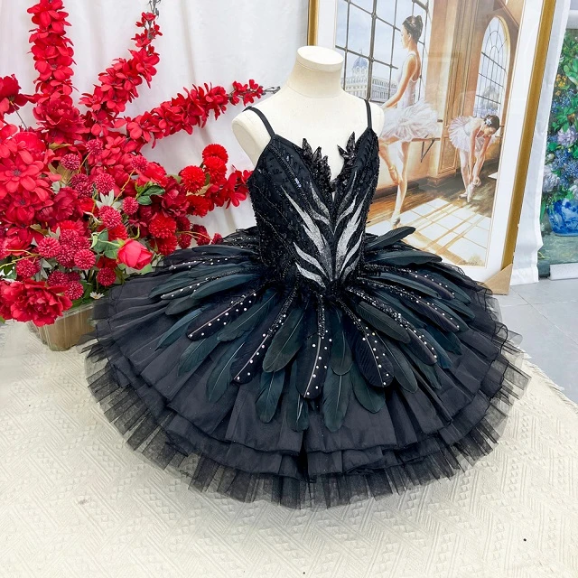 Tutu de cr&ecirc;pes professionnel Black Swan | T1589