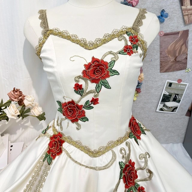 Blanc Cr&egrave;me L'&Eacute;veil de la Flore Robe de Ballet | R0696