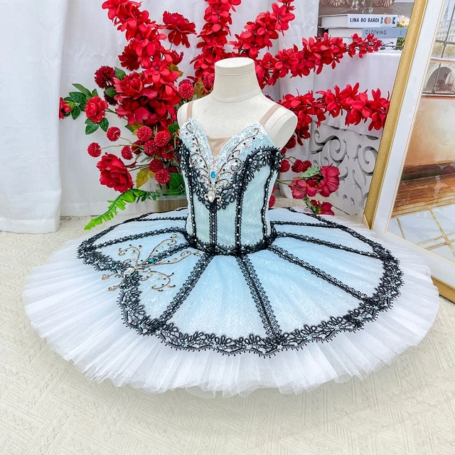 Tutu de cr&ecirc;pes professionnel bleu clair | T1571