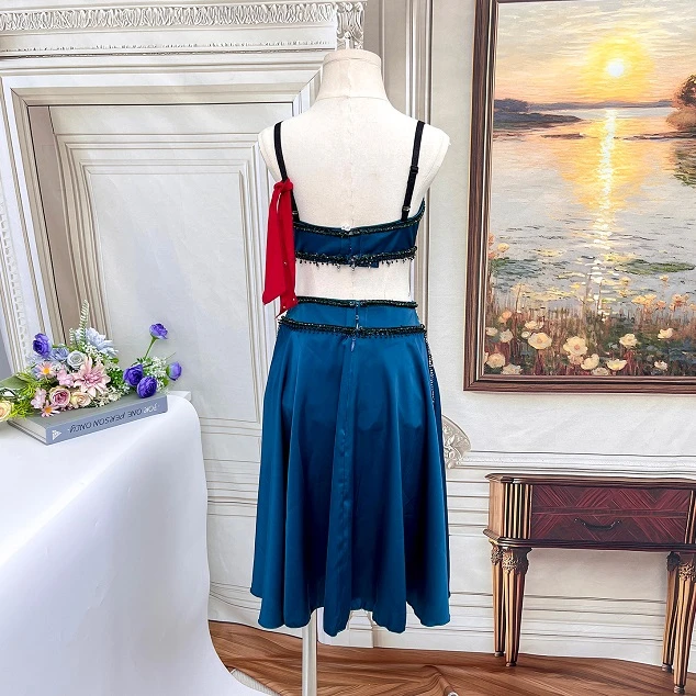 Costume de ballet de personnage en deux pi&egrave;ces bleu sarcelle | R1212