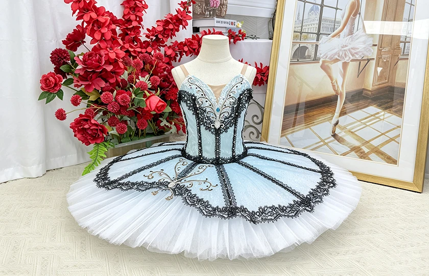 Tutu de cr&ecirc;pes professionnel bleu clair | T1571