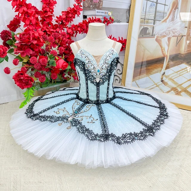 Tutu de cr&ecirc;pes professionnel bleu clair | T1571
