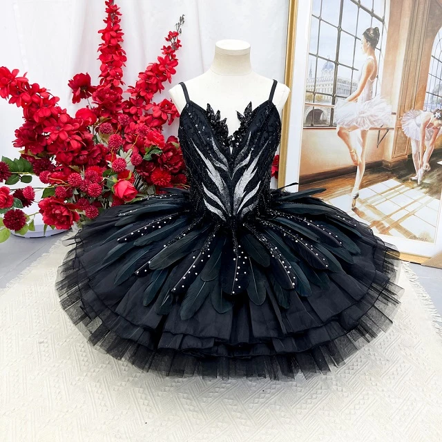 Tutu de cr&ecirc;pes professionnel Black Swan | T1589