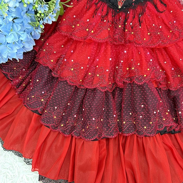 Robe tutu de ballet de personnage Don Quichotte rouge | R0750