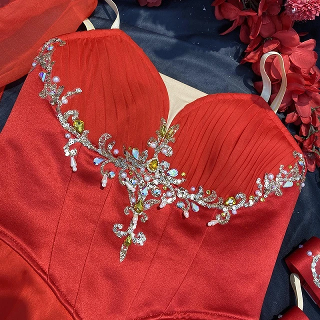 Robe courte de ballet rouge The Talisman | R0697