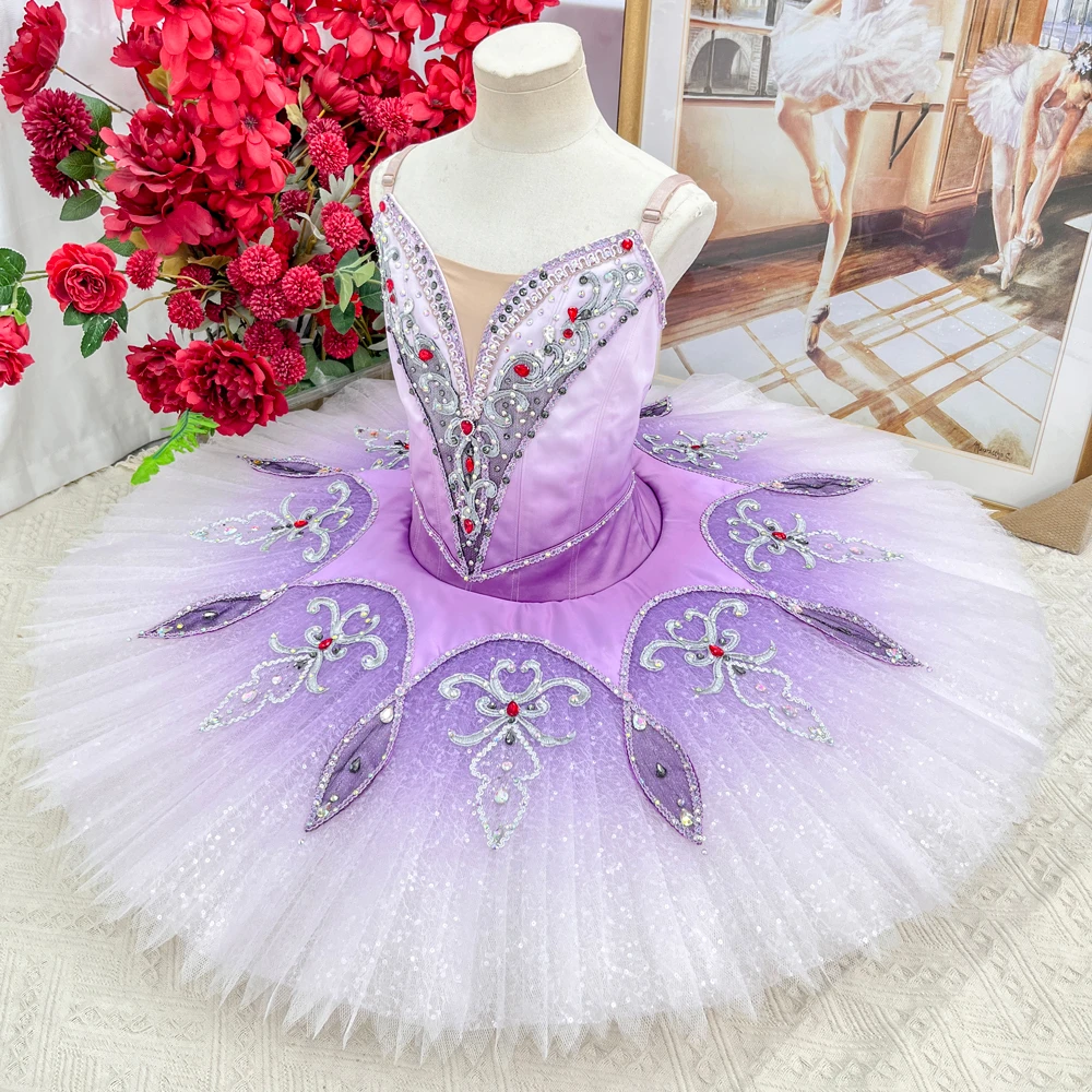 Tutu de cr&ecirc;pes de ballet professionnel ombr&eacute; lavande | T1509