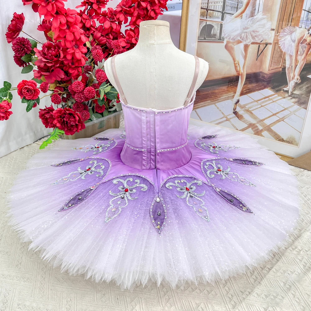 Tutu de cr&ecirc;pes de ballet professionnel ombr&eacute; lavande | T1509